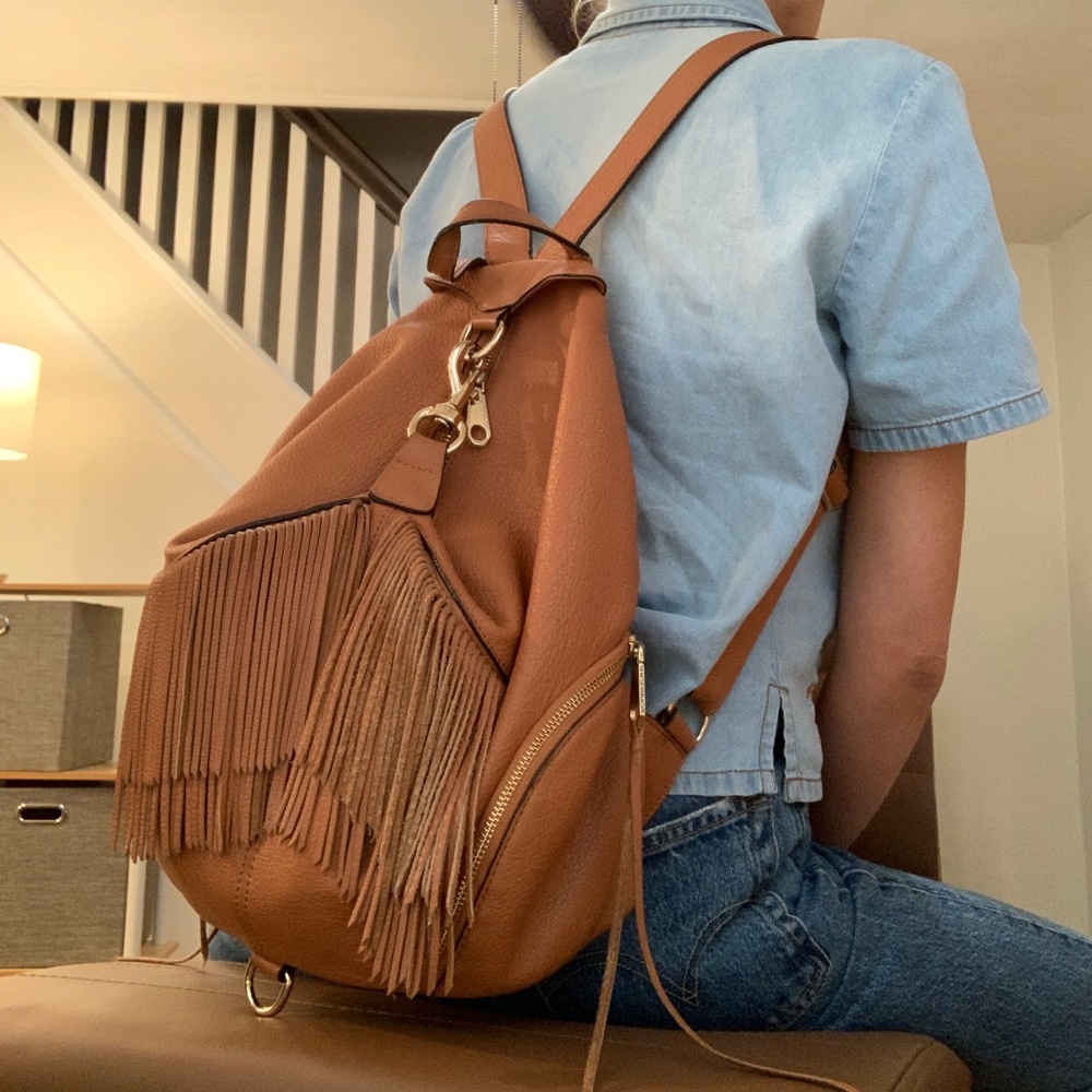 Rebecca Minkoff Julian Fringe Leather Backpack